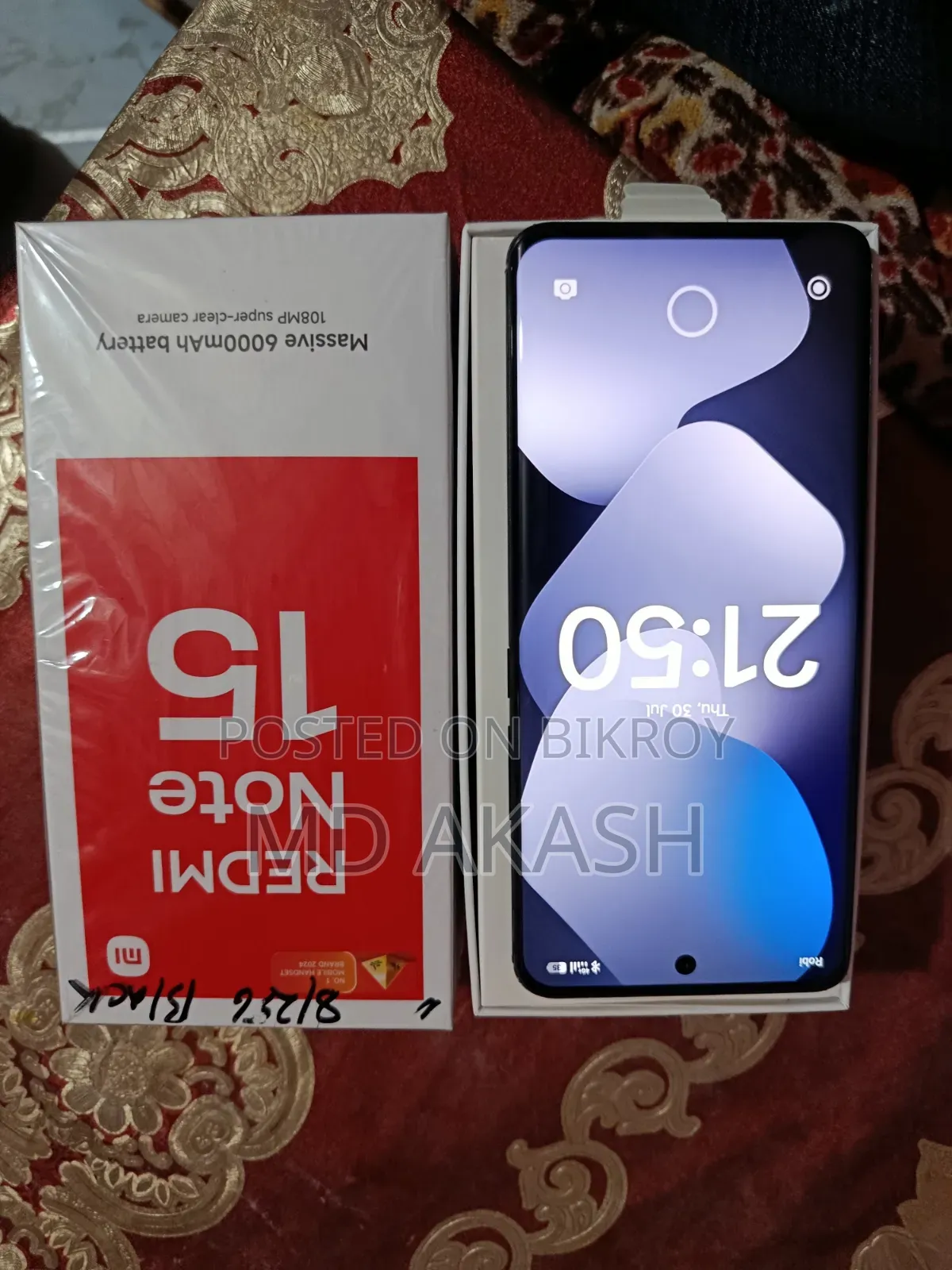 New Xiaomi Redmi Note 15 256 GB Black