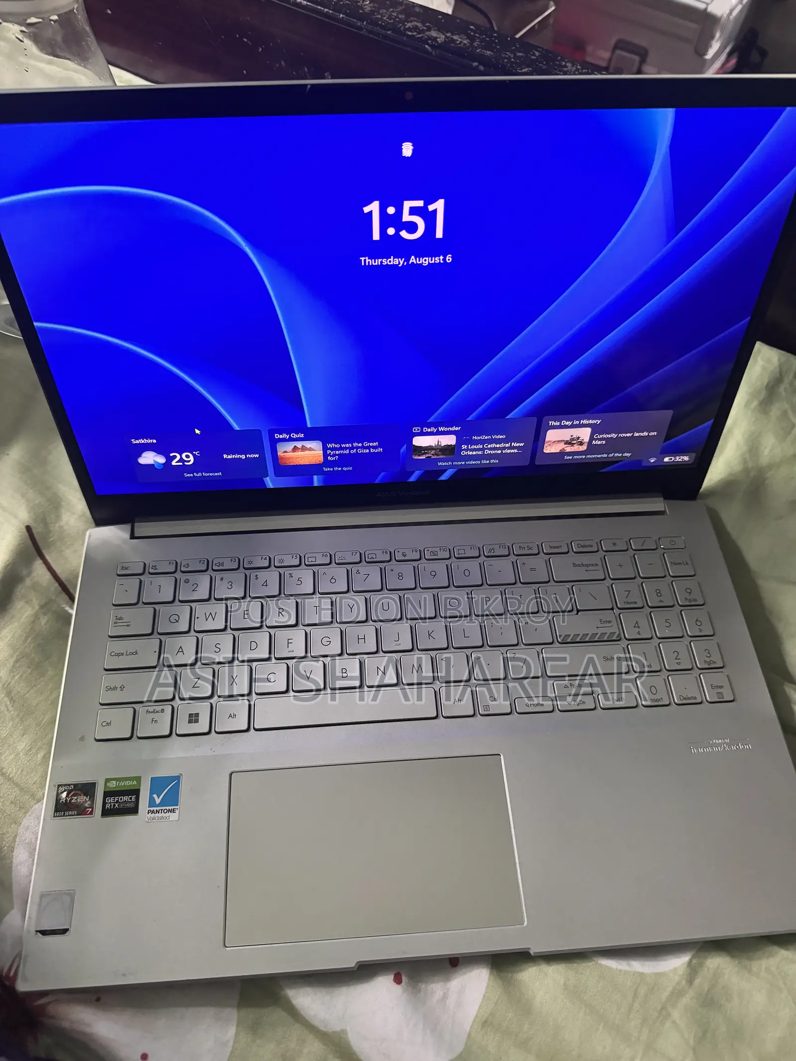 Laptop Asus Vivobook 16 OLED 16GB AMD Ryzen 7 SSD 512GB
