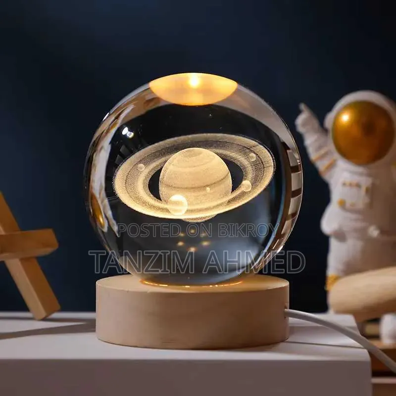 3D Crystal Ball – Rain Cloud (7 Color Base)