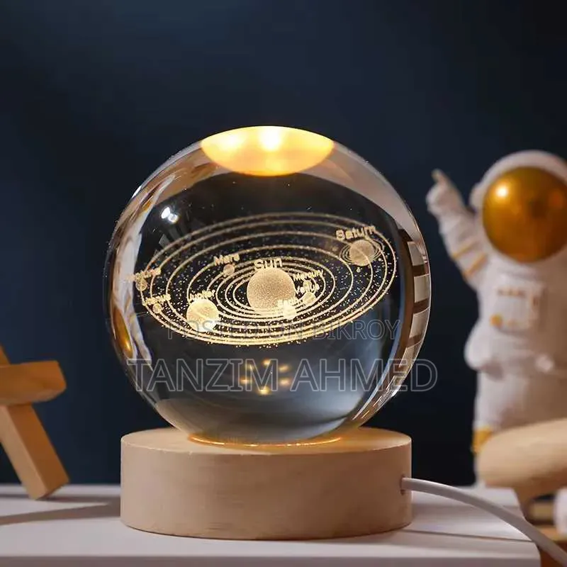3D Crystal Ball – Rain Cloud (7 Color Base)