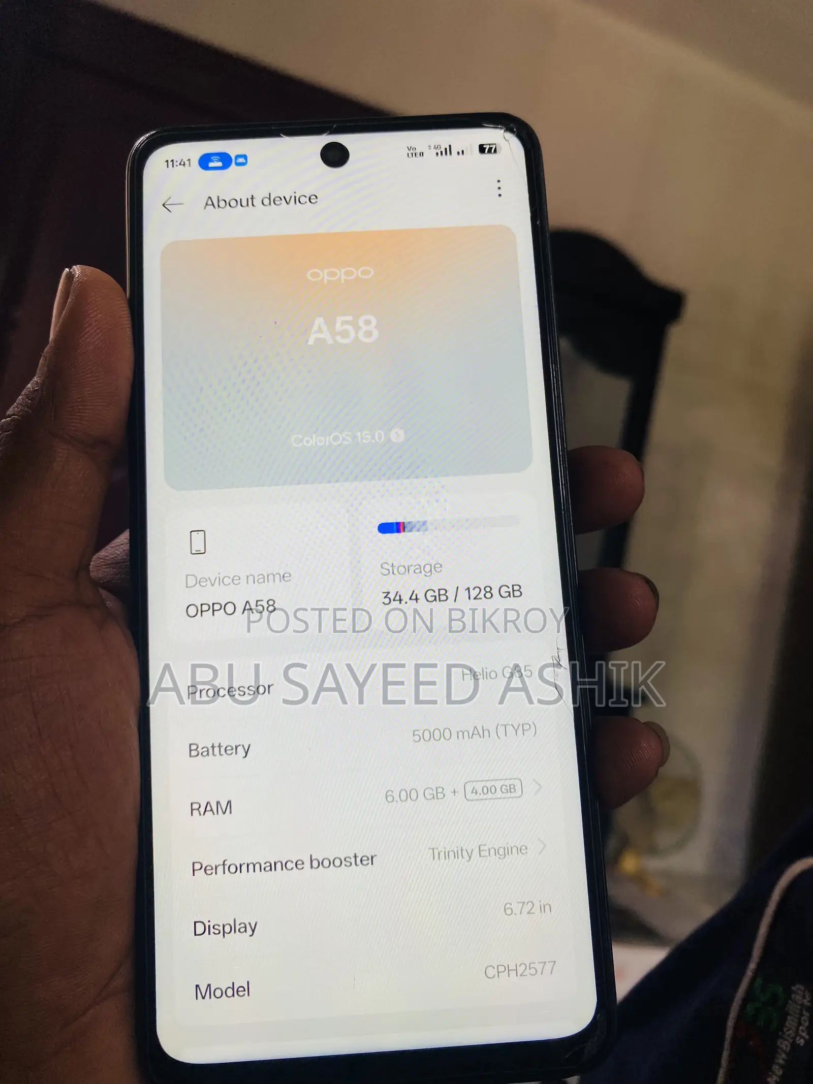 Oppo A58 128 GB Blue