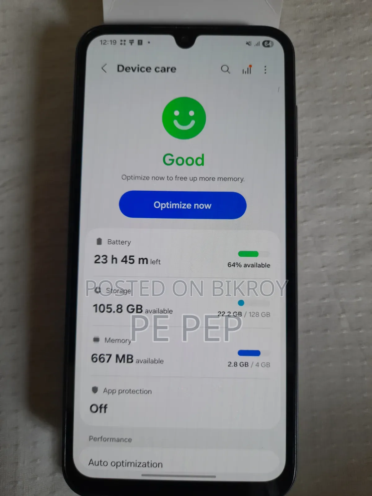 স্যামসাং গ্যালাক্সি এ১৫ ৫জি ১২৮ জিবি