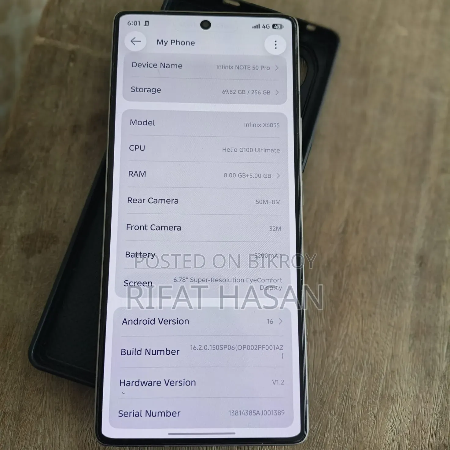 ইনফিনিক্স নোট ৫০ প্রো ২৫৬ জিবি রূপালী