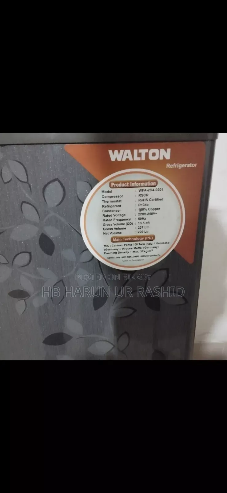 Walton Fridge With Stabilizer