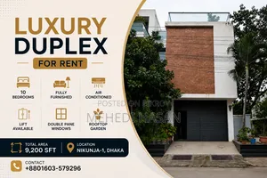 Furnished 10-Bedroom Duplex in Gulshan for Rent