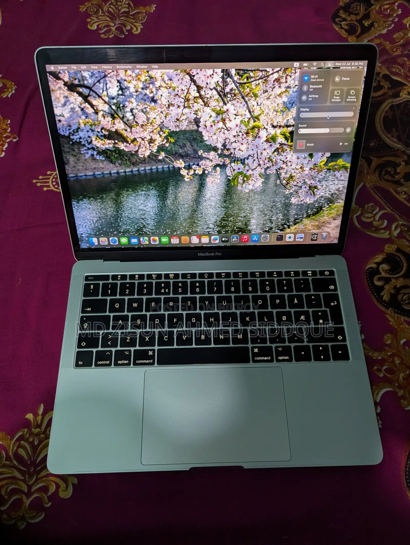 Laptop Apple MacBook Pro 2017 8GB Intel Core i5 SSD 128GB