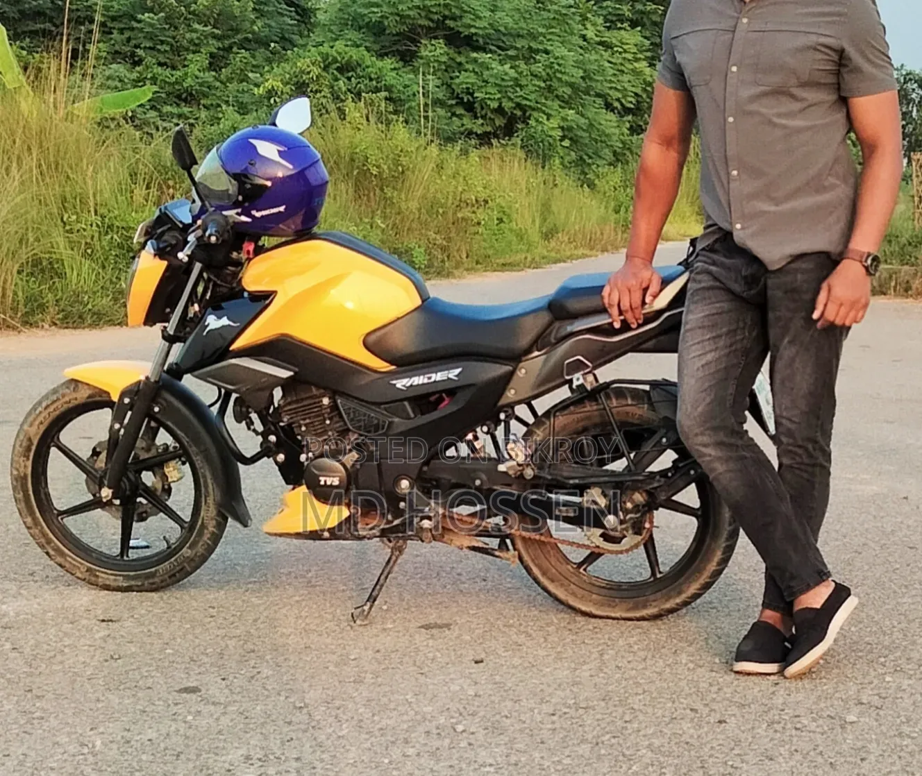 New TVS Raider 125 2024 Yellow