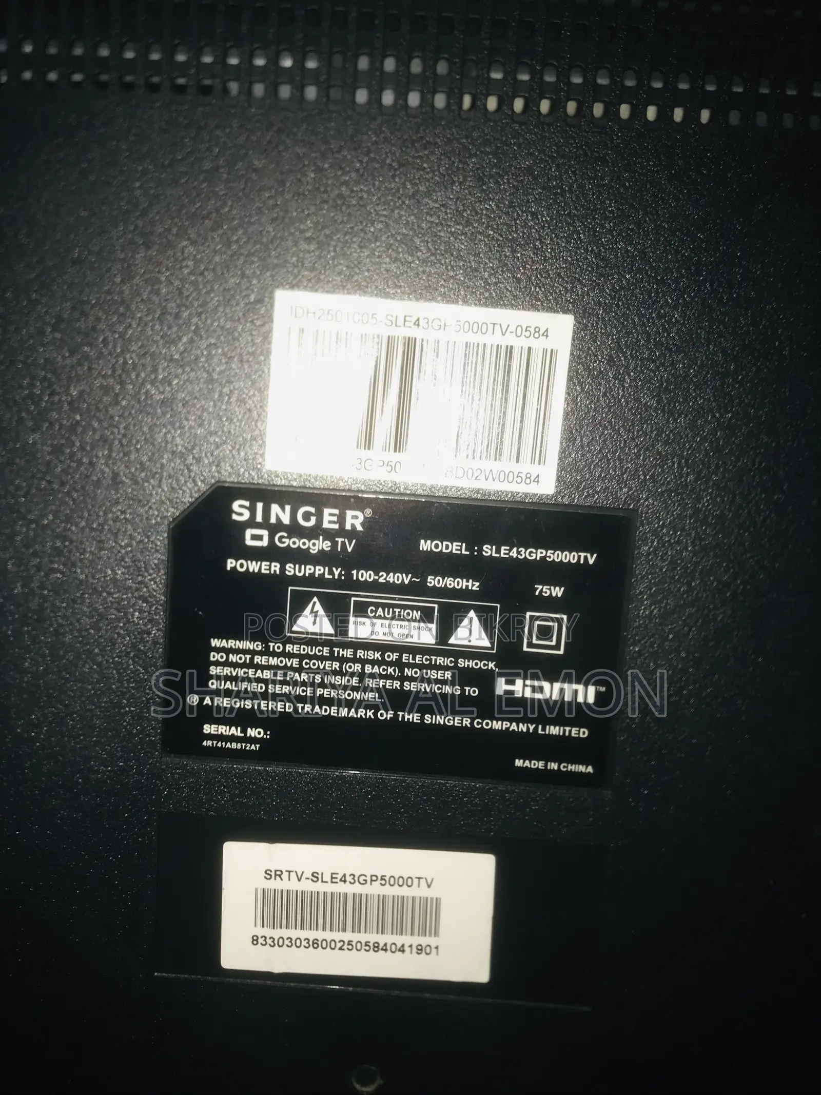 Singer Sle43gp5000tv 43" FHD Android Google TV