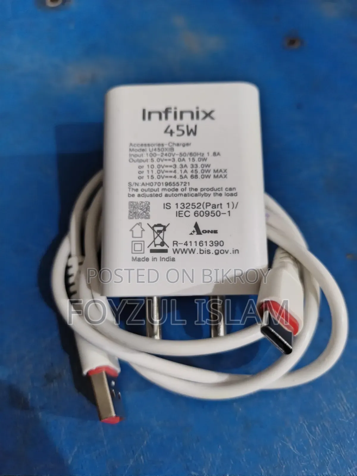 Infinix 45w Chargar