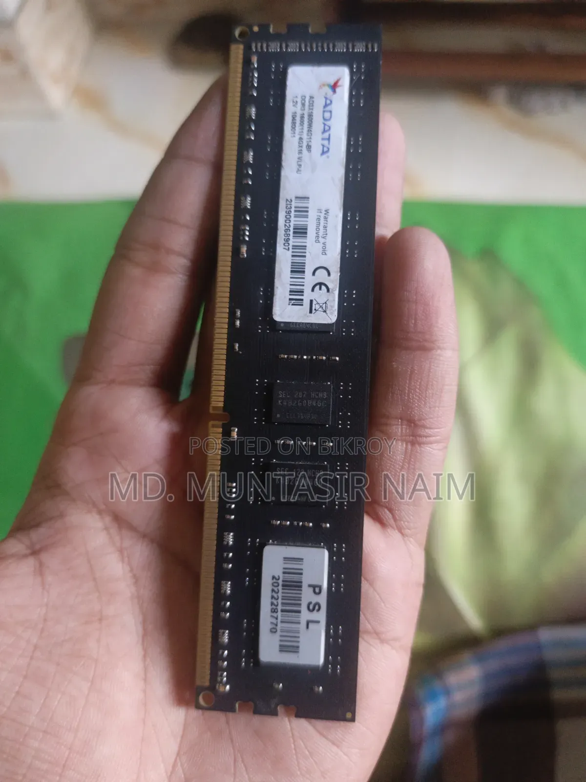 Ram 4 + 4 = 8 GB Full Fresh 100% and DDR3