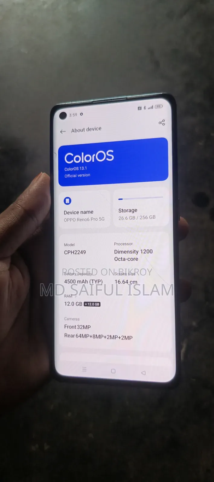 Oppo Reno6 Pro 5G 256 GB Gray