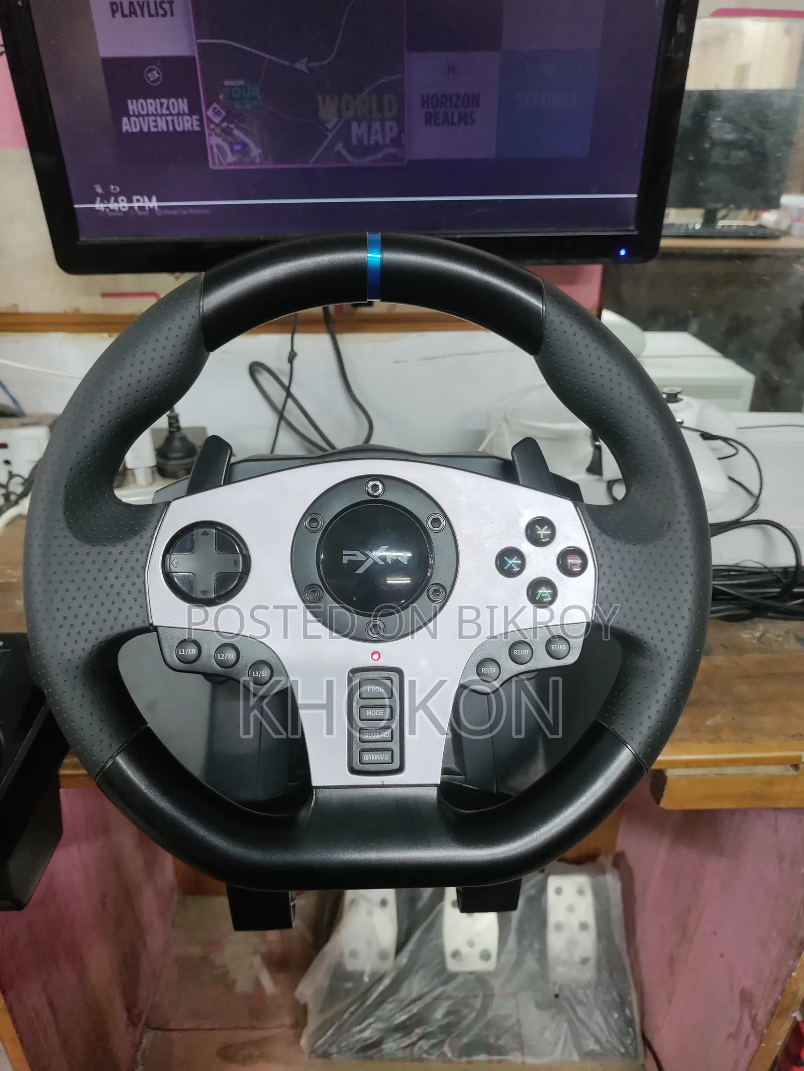 1. Xbox One S With Forza Horizon 5 & EFC Football, 2. PNG Steering Wheel
