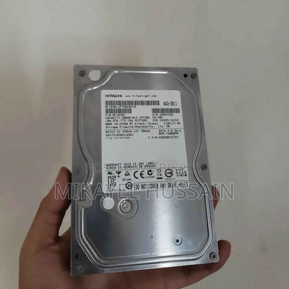 Hitachi 500gb Desktop Hard Disk