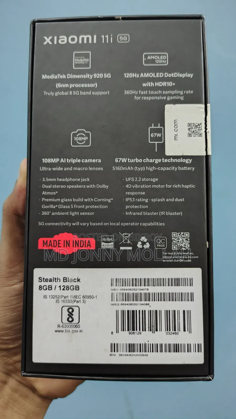 Xiaomi Mi 11i 128 GB Black