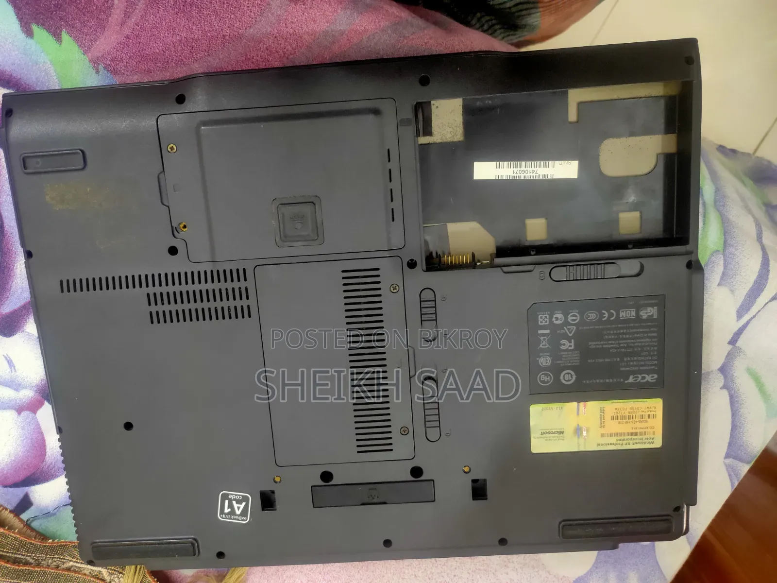 ল্যাপটপ এসার ট্রাভেলমেট ৬৫৯৩ ৮জিবি ইন্টেল কোর ২ ডিও এইচডিসিপি+এসএসডি ৭০০জিবি