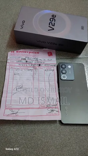 ভিভো ভি২৯ই ৫জি ২৫৬ জিবি ব্ল্যাক