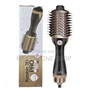 Keratin 3D Pro Hair Dyer Brush +(Free Heat Protector Spray)