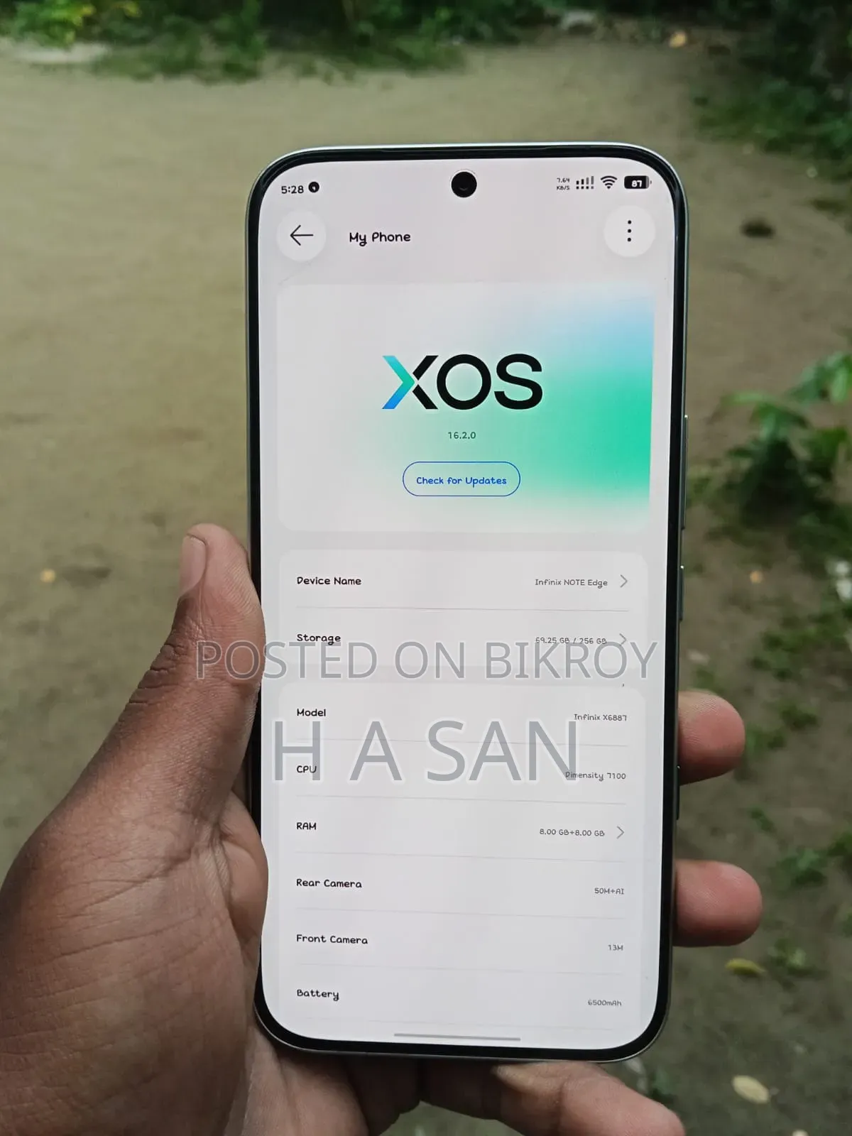 ইনফিনিক্স নোট এজ ২৫৬ জিবি