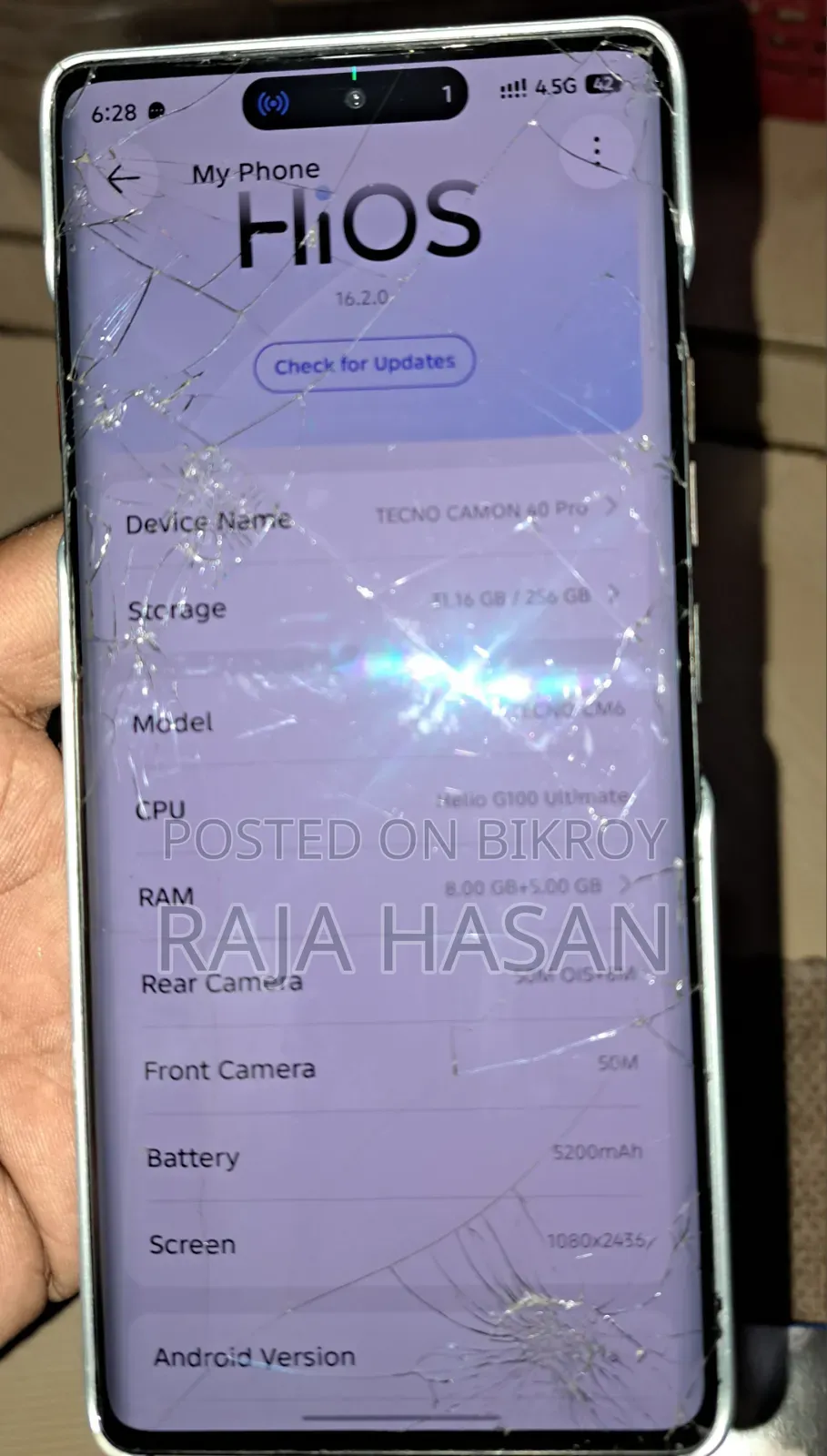 Tecno Camon 40 Pro 4G 256 GB