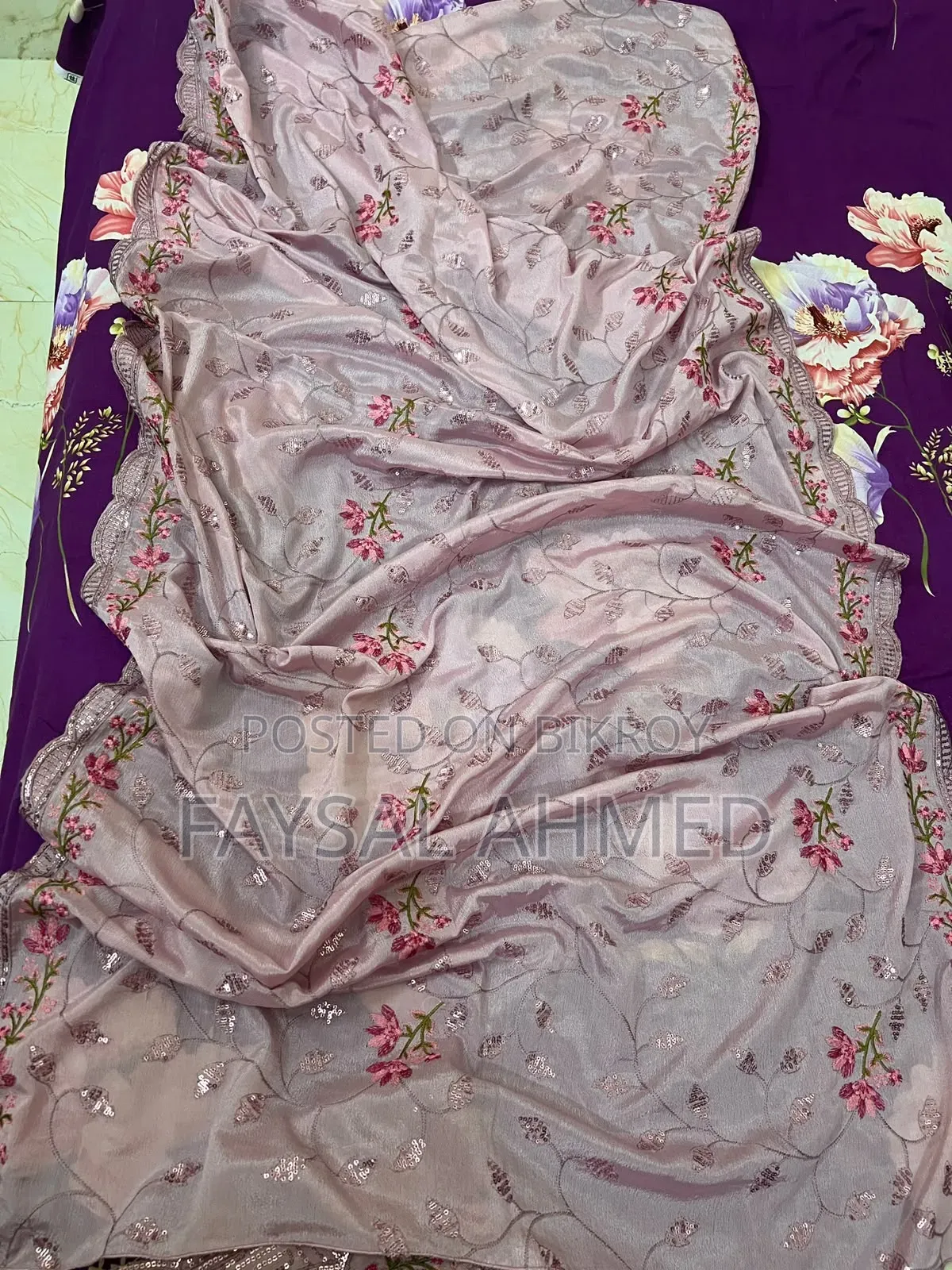 থ্রি পিস এমব্রয়ডারি এবং সিকোয়েন্স