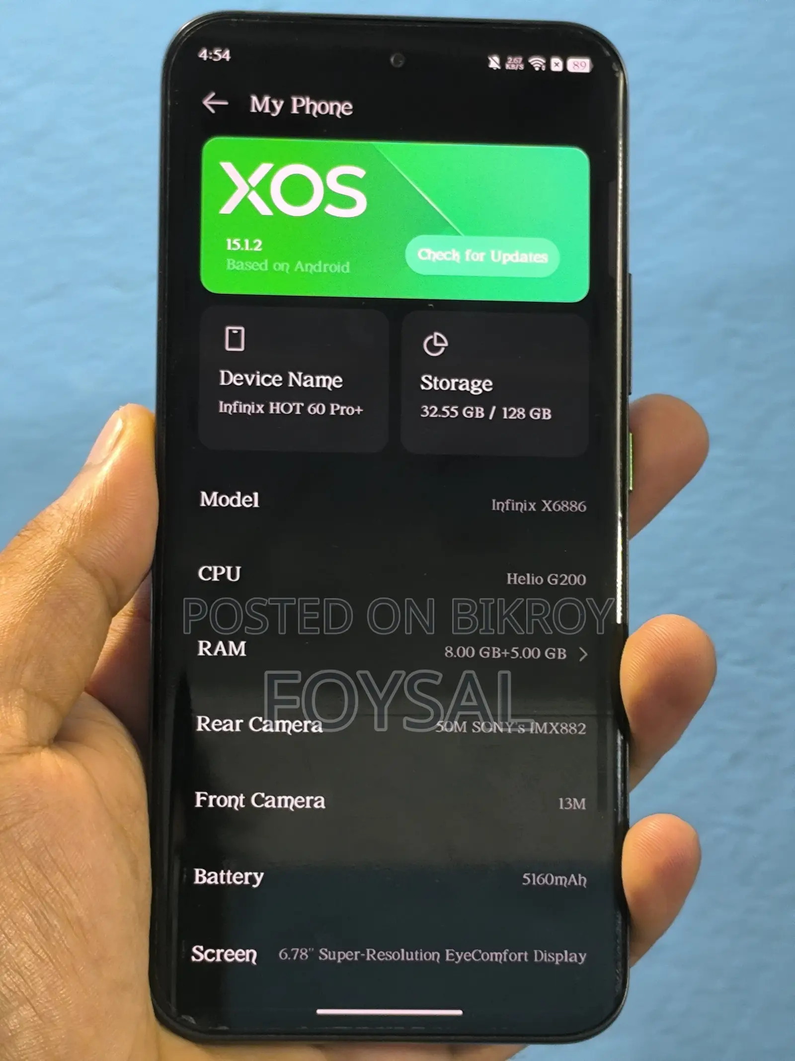 Infinix Hot 60 Pro+ 128 GB Black