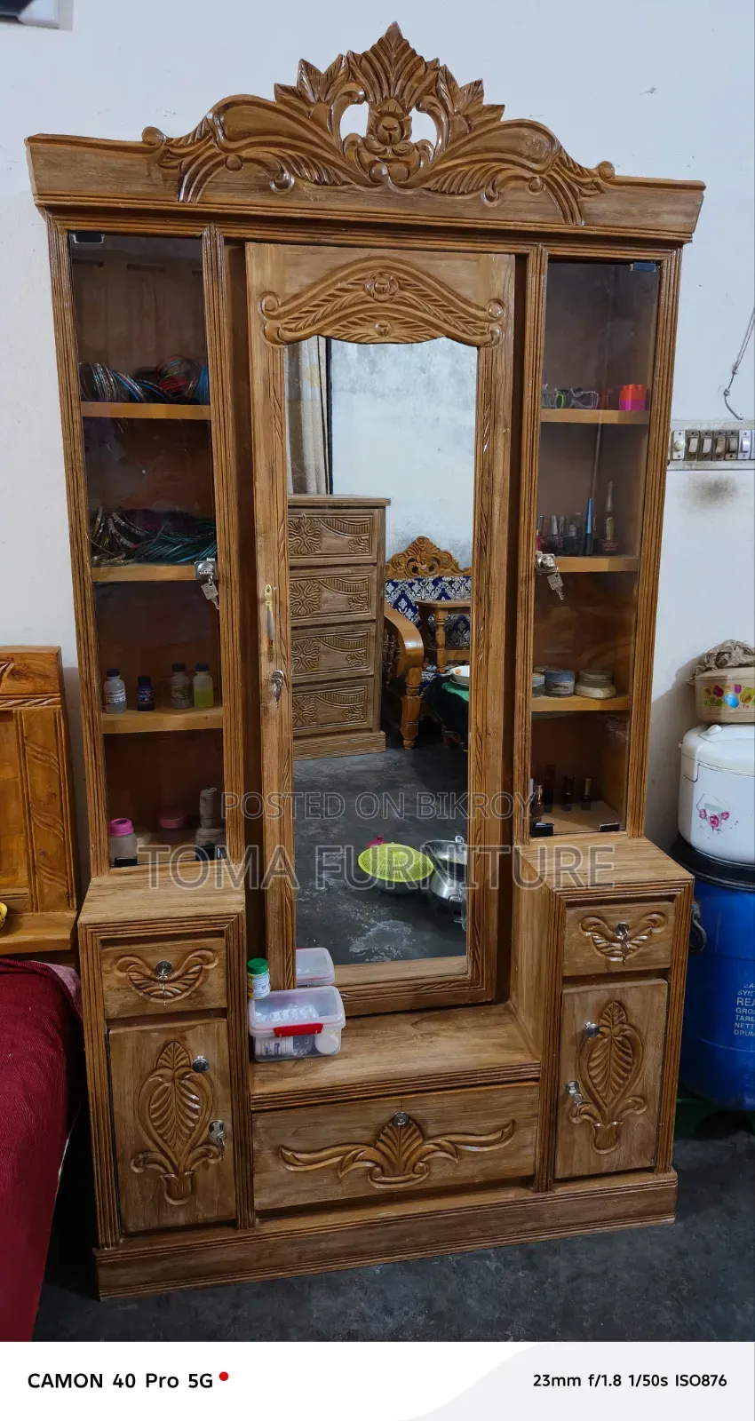 চিটাগং সেগুন কাঠের ডেসিংটেবিল