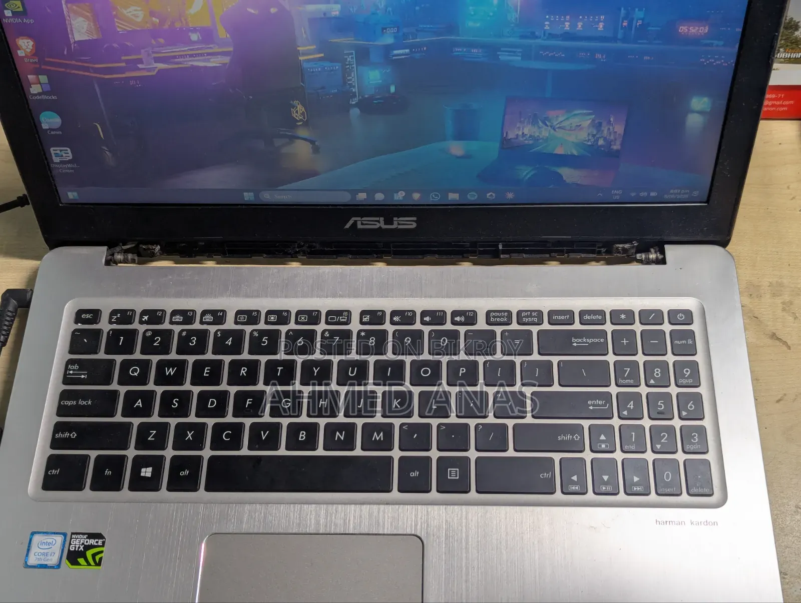 Laptop Asus VivoBook X540SA 16GB Intel Core i7 SSD 320GB