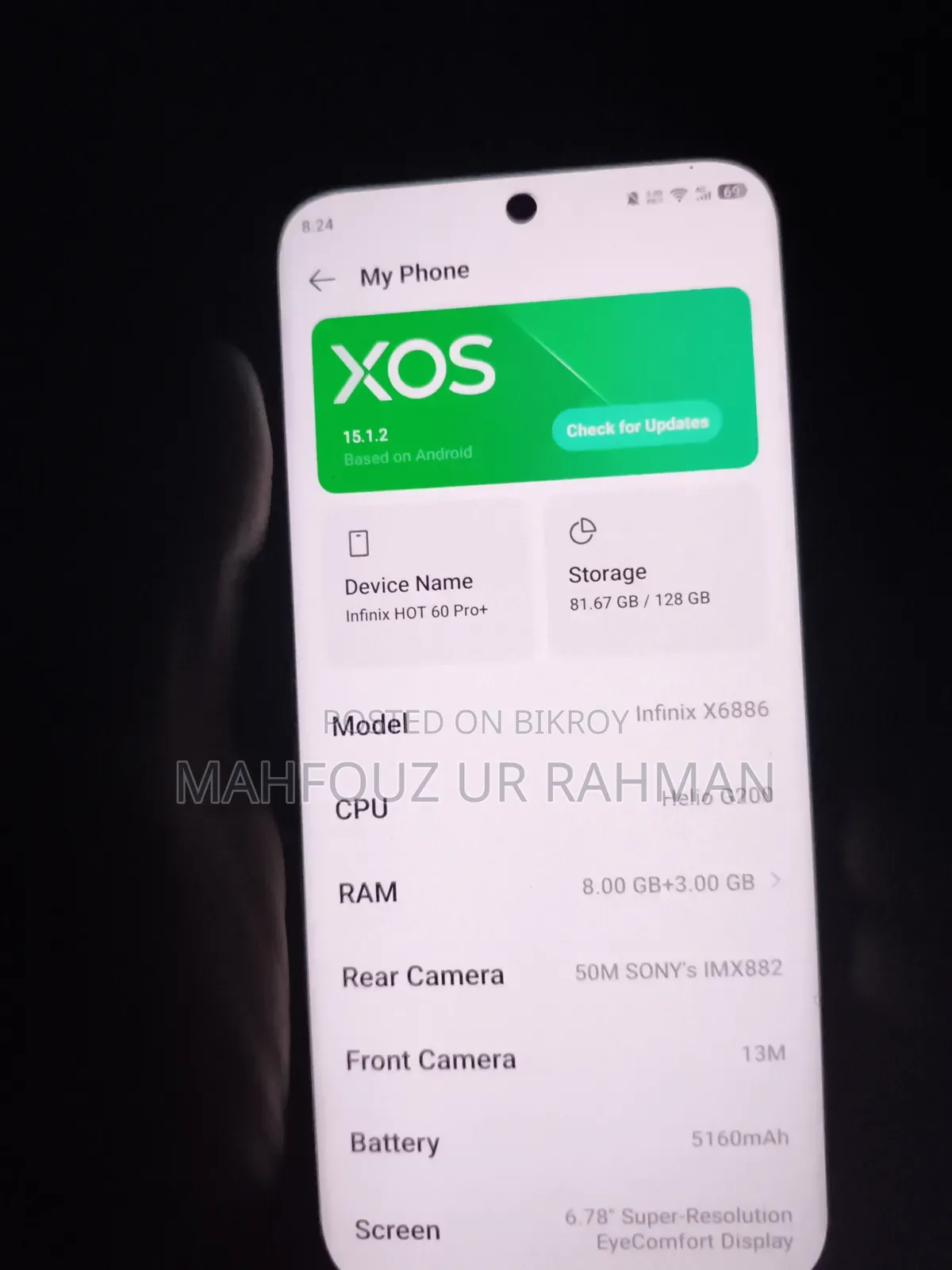 Infinix Hot 60 Pro+ 128 GB Black