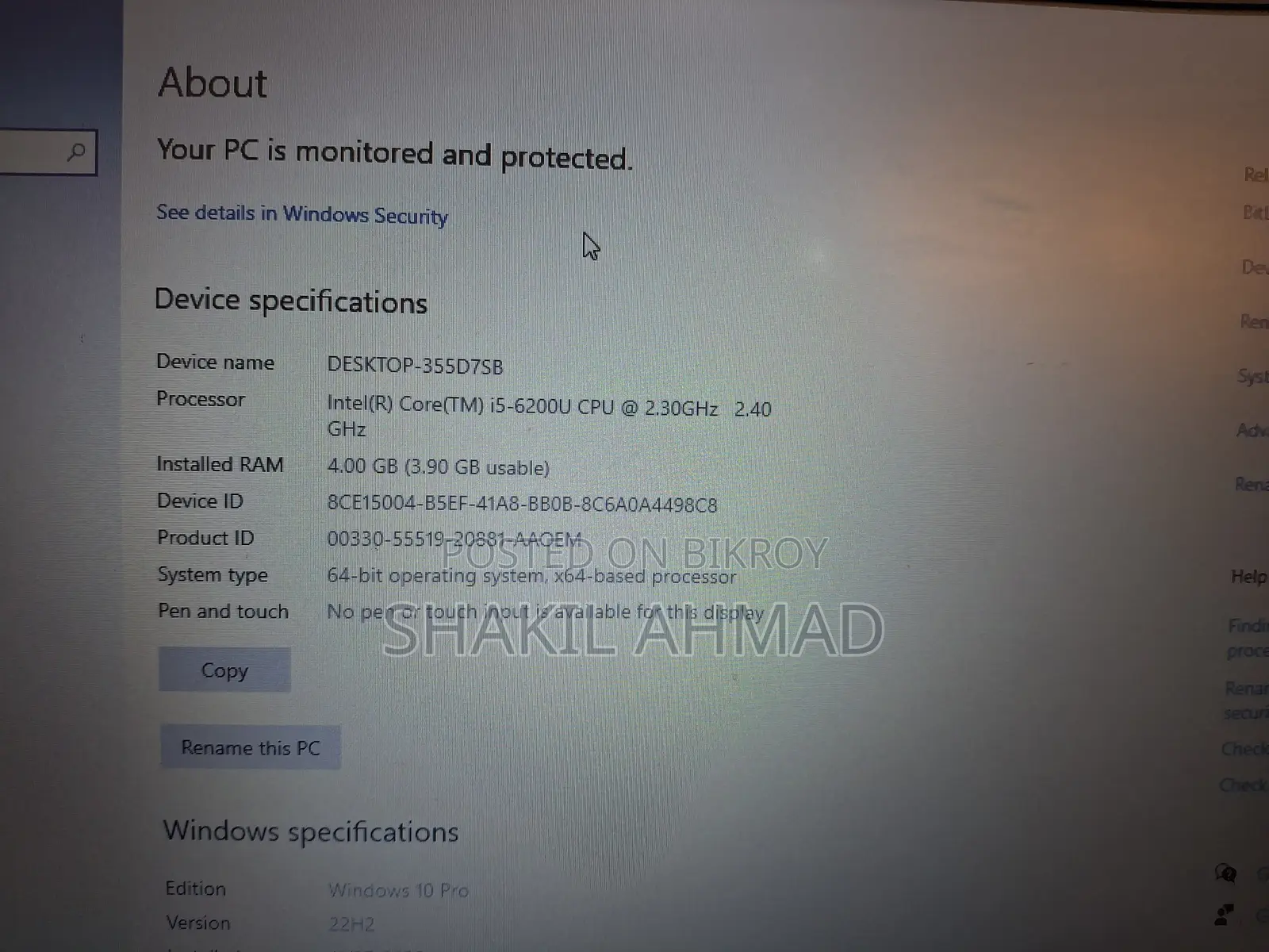 Laptop HP 430 G3 4GB Intel Core i5 HDD 512GB