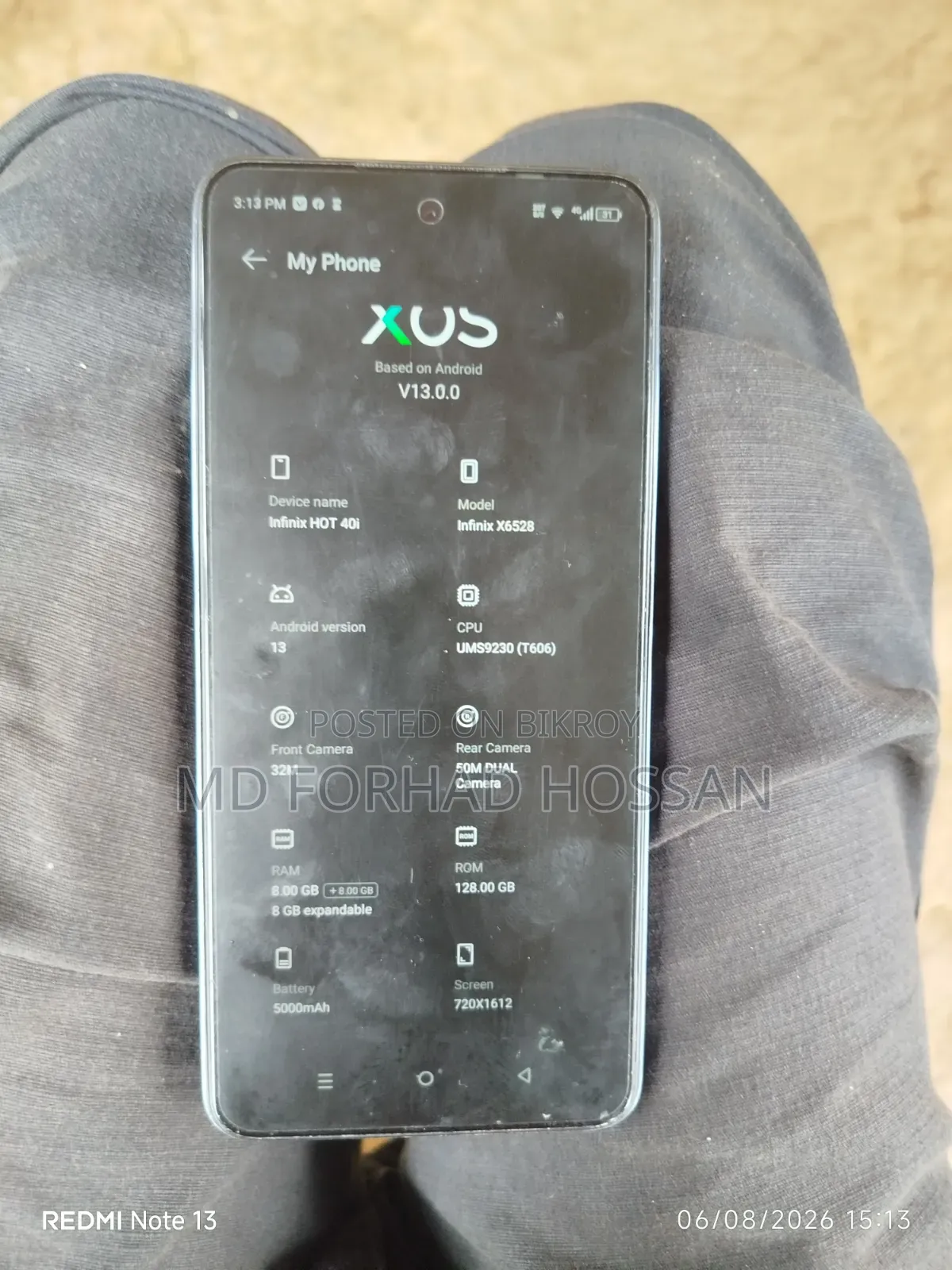 Infinix Hot 40i 128 GB Black