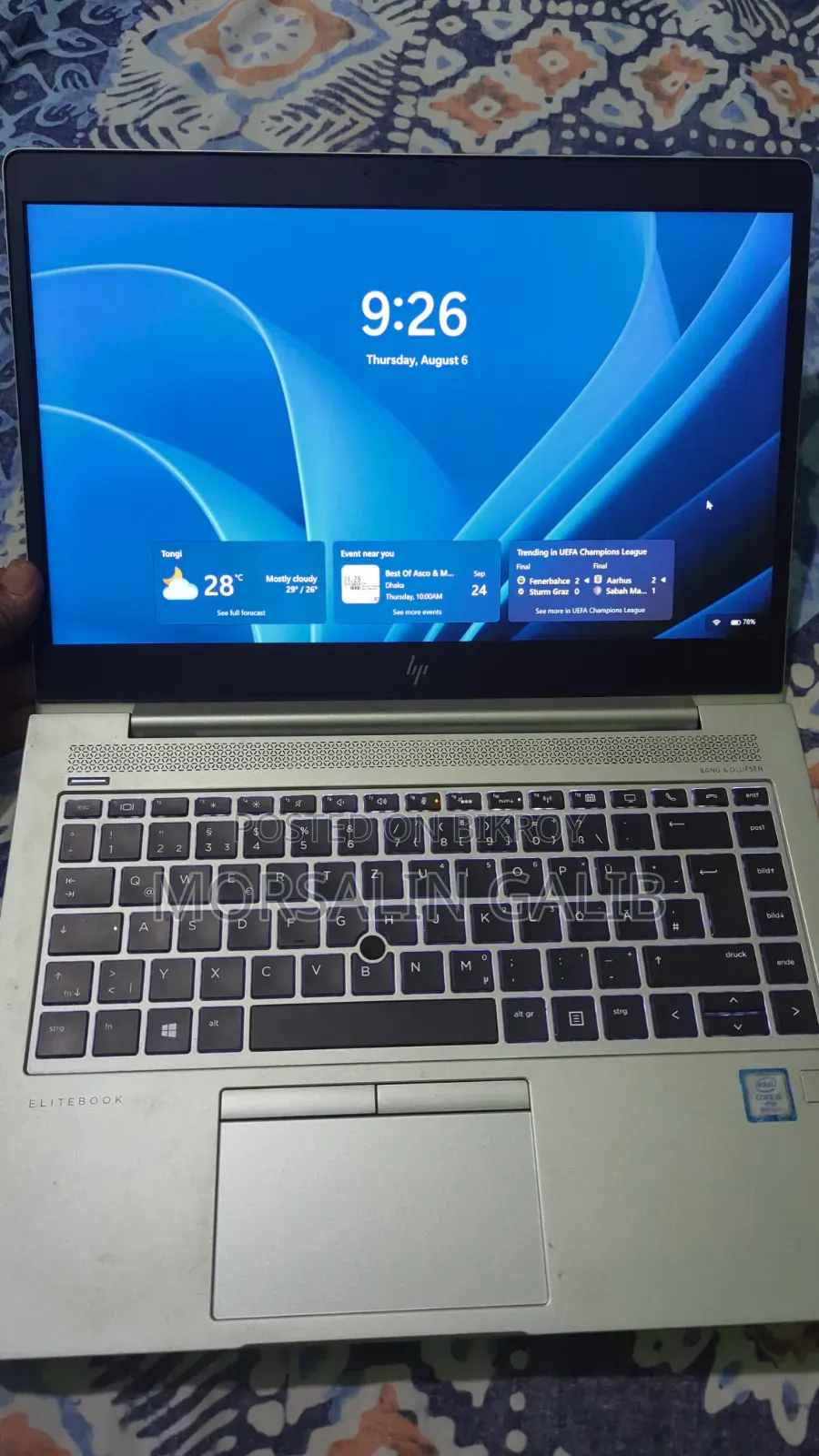 Laptop HP EliteBook 840 G6 8GB Intel Core I5 SSD 256GB