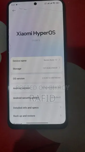 Xiaomi Redmi Note 12 ২৫৬ জিবি কালো