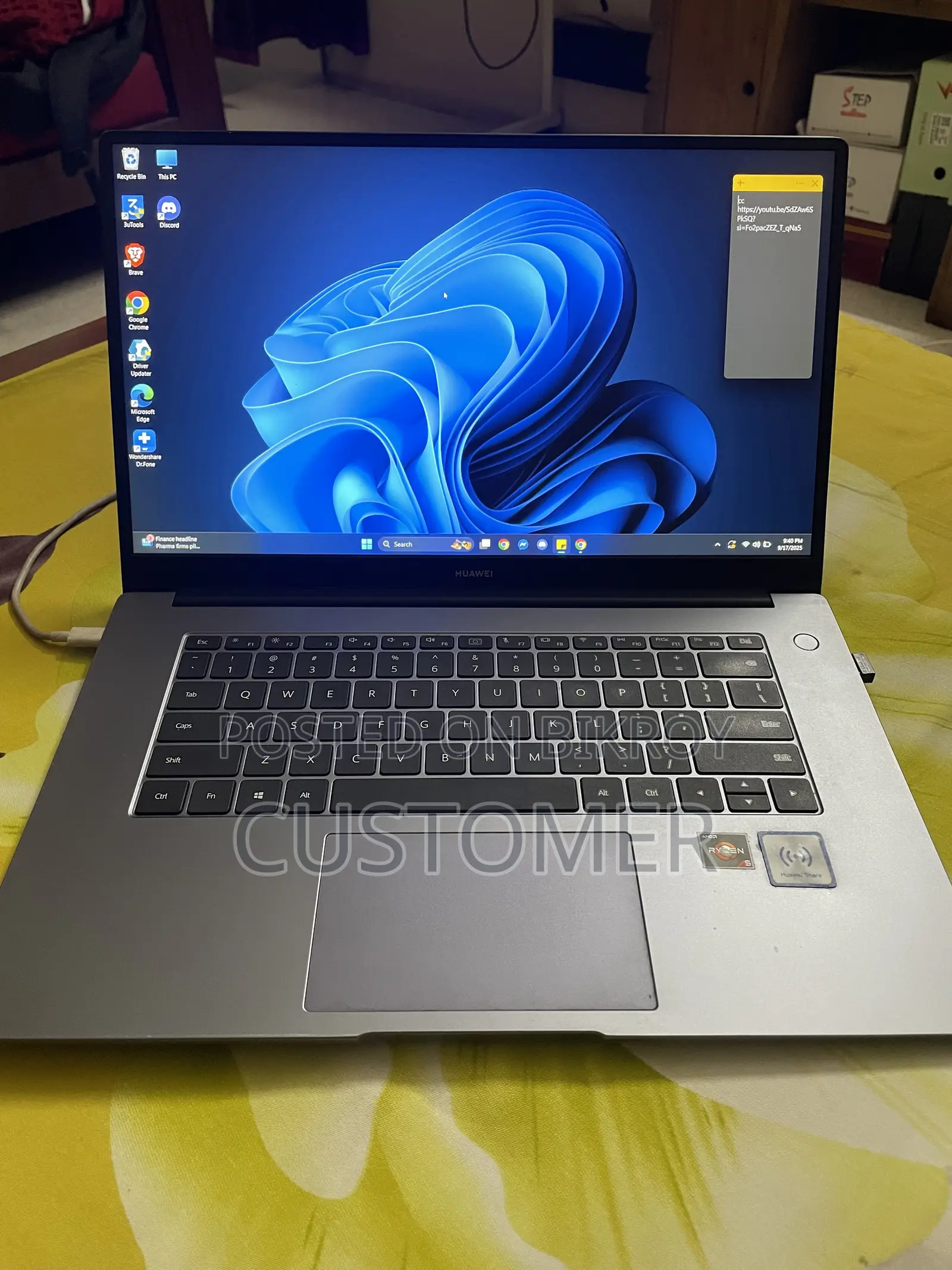 Laptop Huawei Matebook D 15 8GB AMD Ryzen 5 HDD 1T