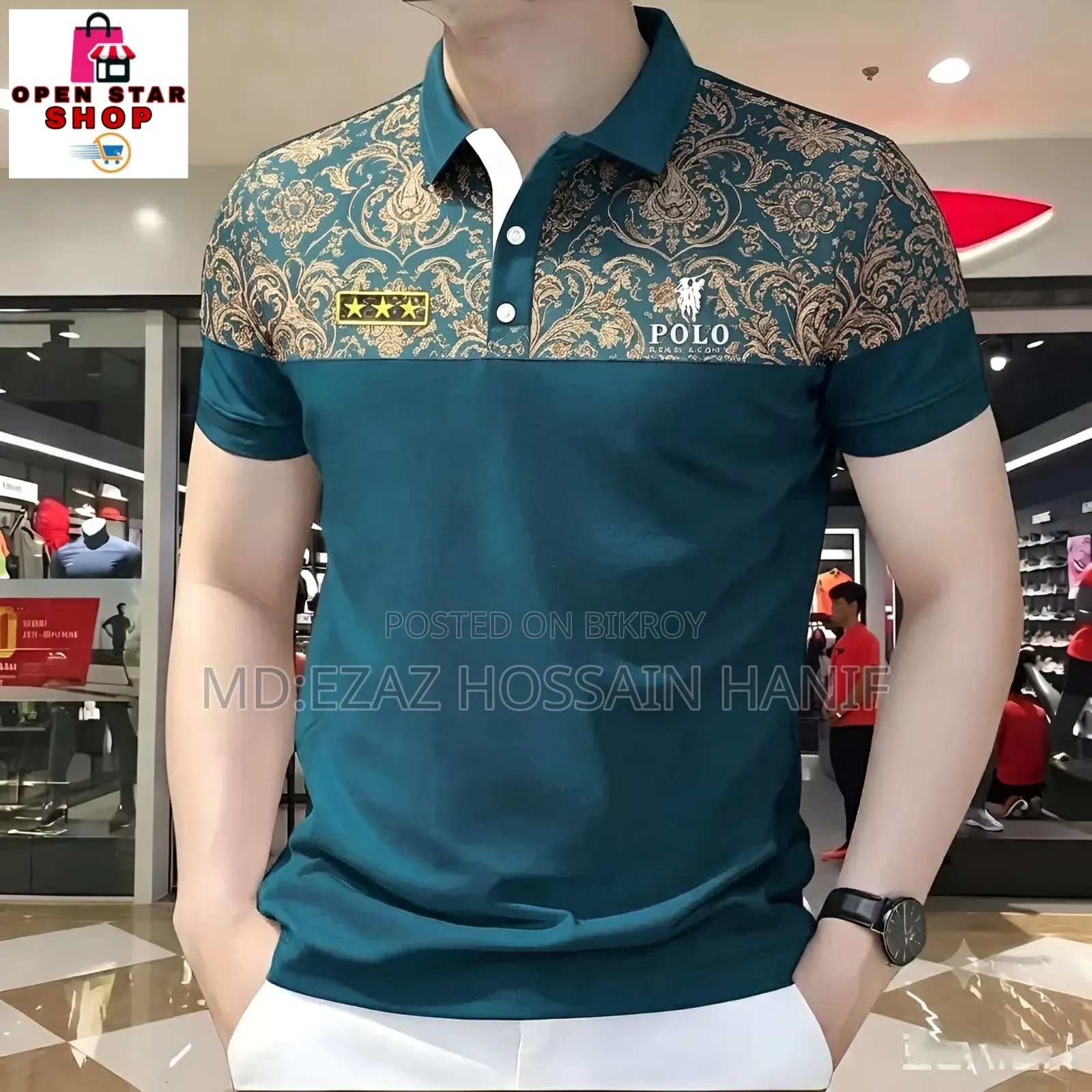 স্টাইলিশ পোলো হাফ হাতা গেঞ্জি এক্সপোর্ট কোয়ালিটি