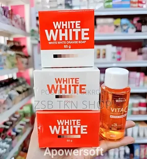 White Skin Care Combo Pack Booster Cream 50g +Orange Soap 65g +Serum