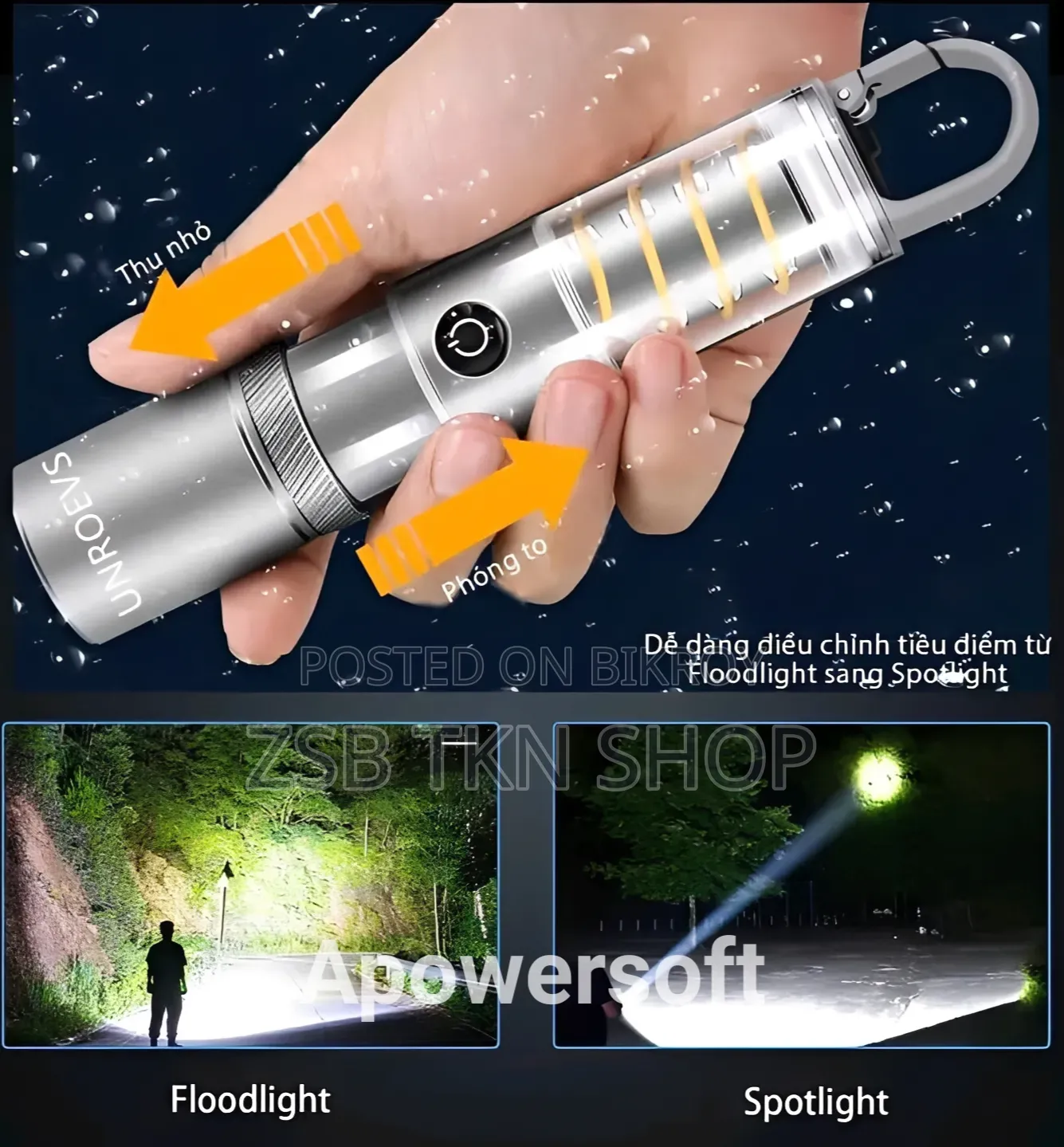 X10 Camping Flashlight LED Torch 18650 Battery Type-C Charging