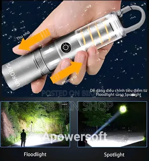 X10 Camping Flashlight LED Torch 18650 Battery Type-C Charging