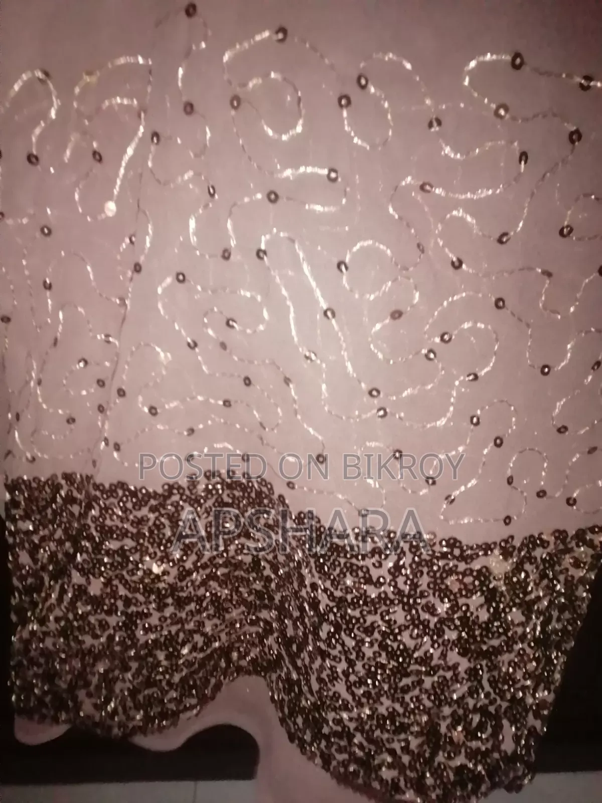 কফি সিকোয়েন্স জর্জেট ওয়ার্ক শাড়ি