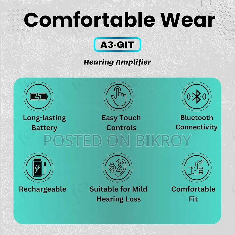 এক্সন এ৩-জি১টি অ্যাপ কন্ট্রোল ডিজিটাল হেয়ার এইড