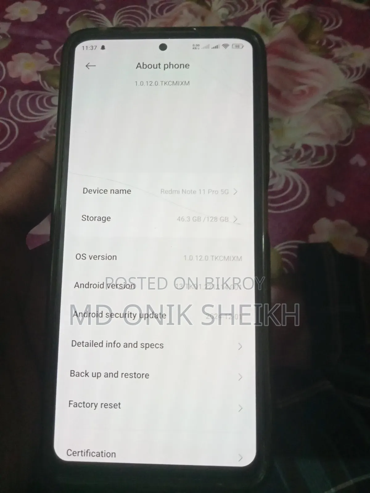 Xiaomi Redmi Note 11 Pro+ 5G 128 GB Black