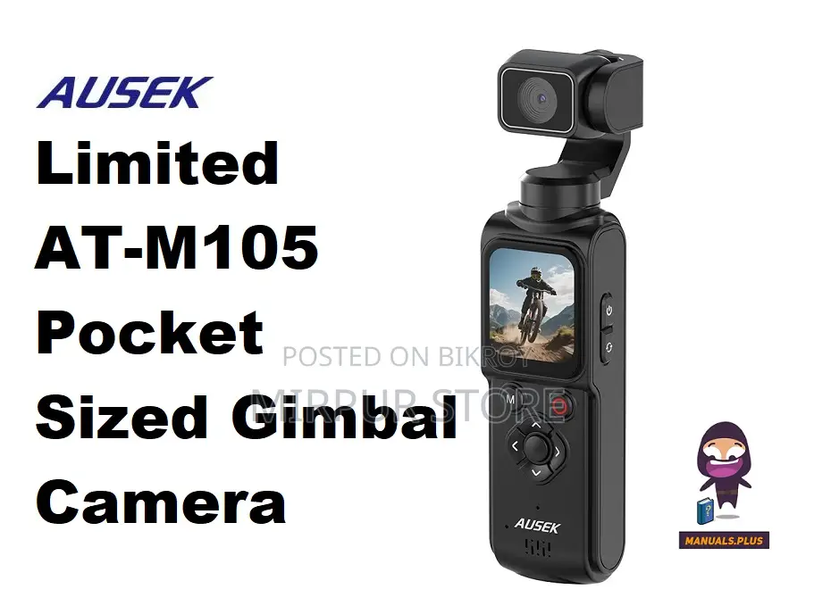 Action Camera AT-M105 Face-Tracking Pocket Camera With Touchscreen