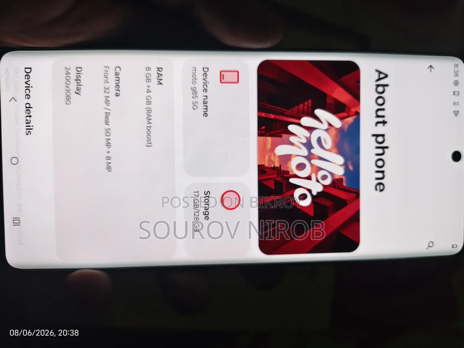 Motorola Moto G85 128 GB Red