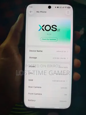 ইনফিনিক্স জিটি ৩০ ৫জি ২৫৬ জিবি ব্ল্যাক