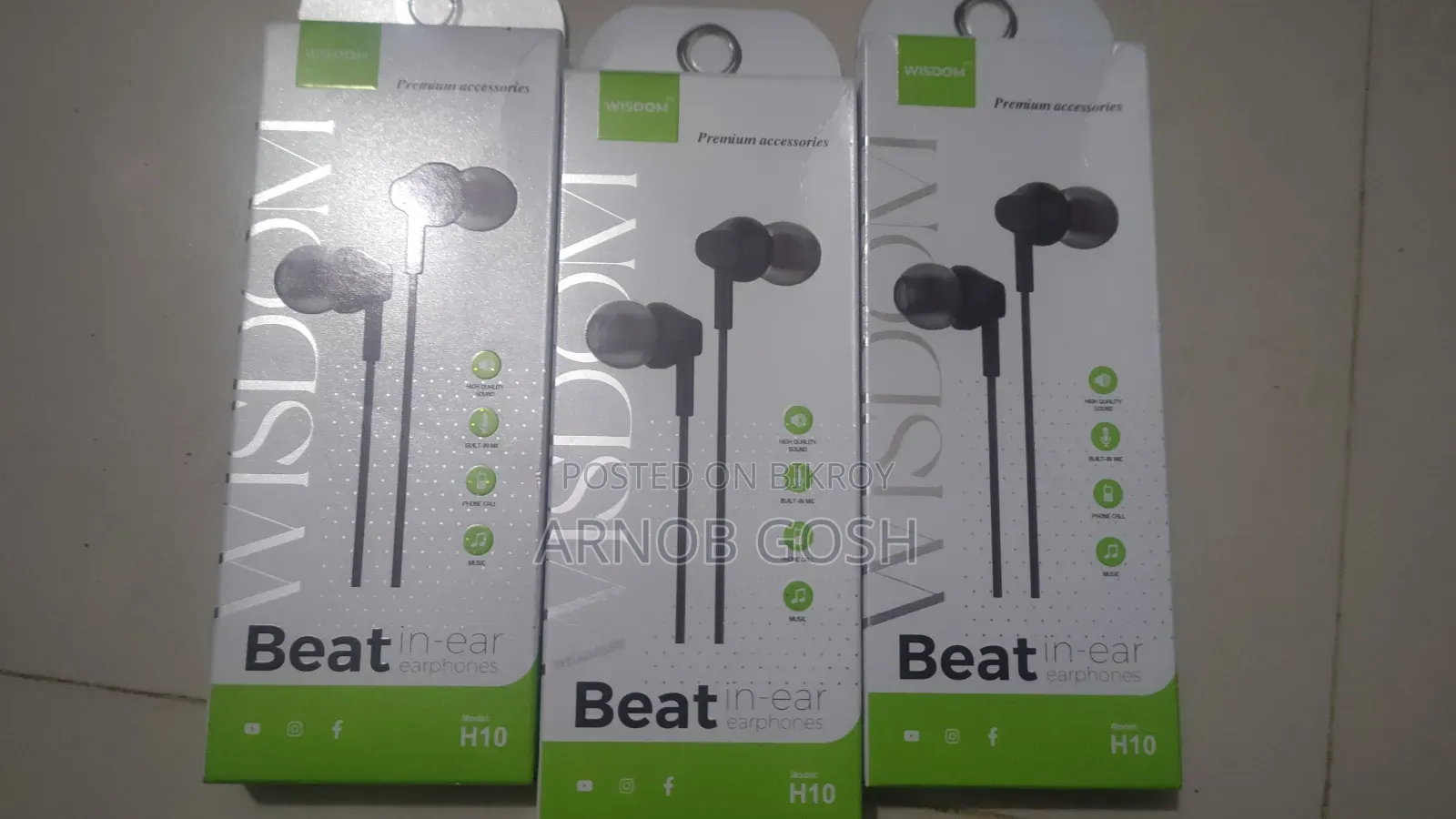 Wisdom H25 Universal Earphone (3pcs)