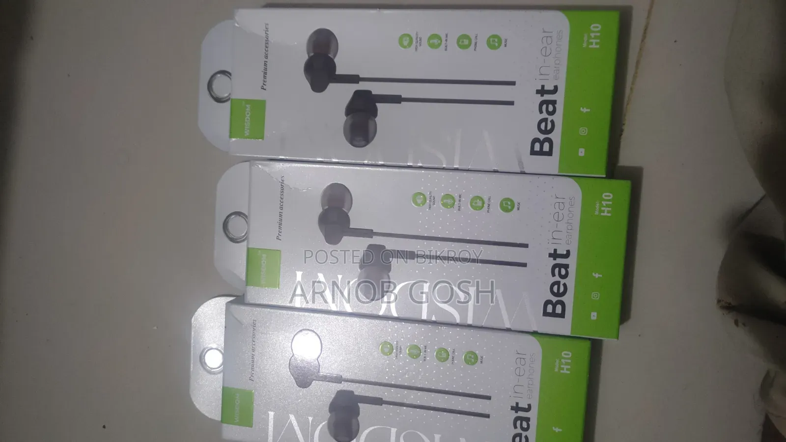 Wisdom H25 Universal Earphone (3pcs)