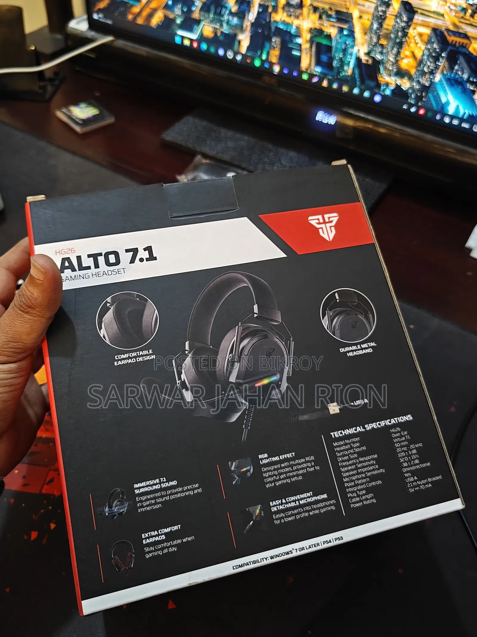Fantech ALTO HG26 7.1 Virtual Surround Gaming Headphone