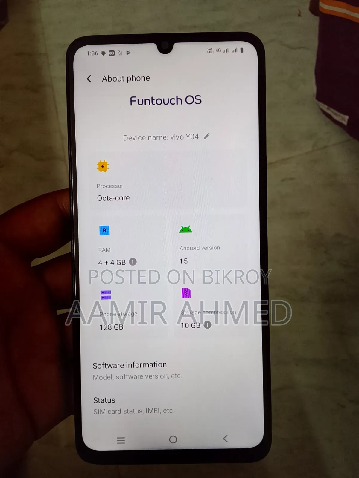 Vivo Y04 128 GB Blue