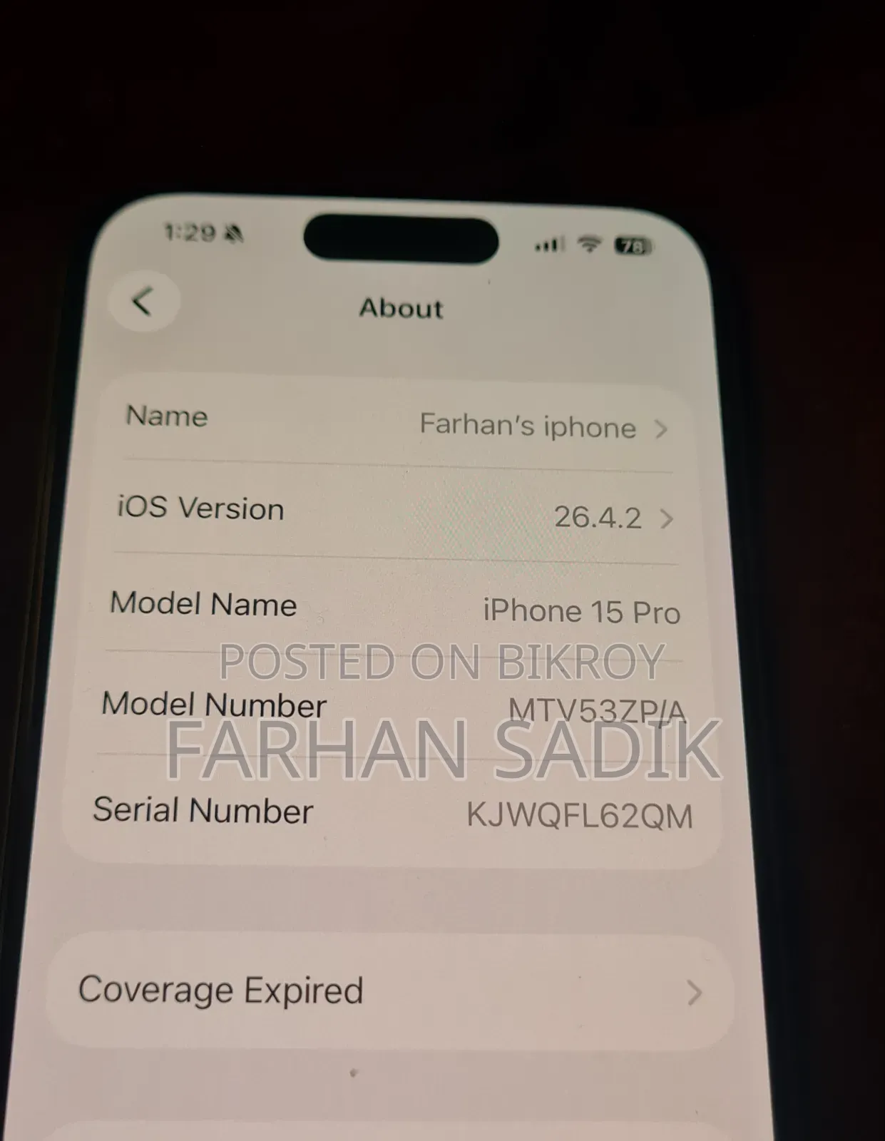 Apple iPhone 15 Pro 256 GB Gray
