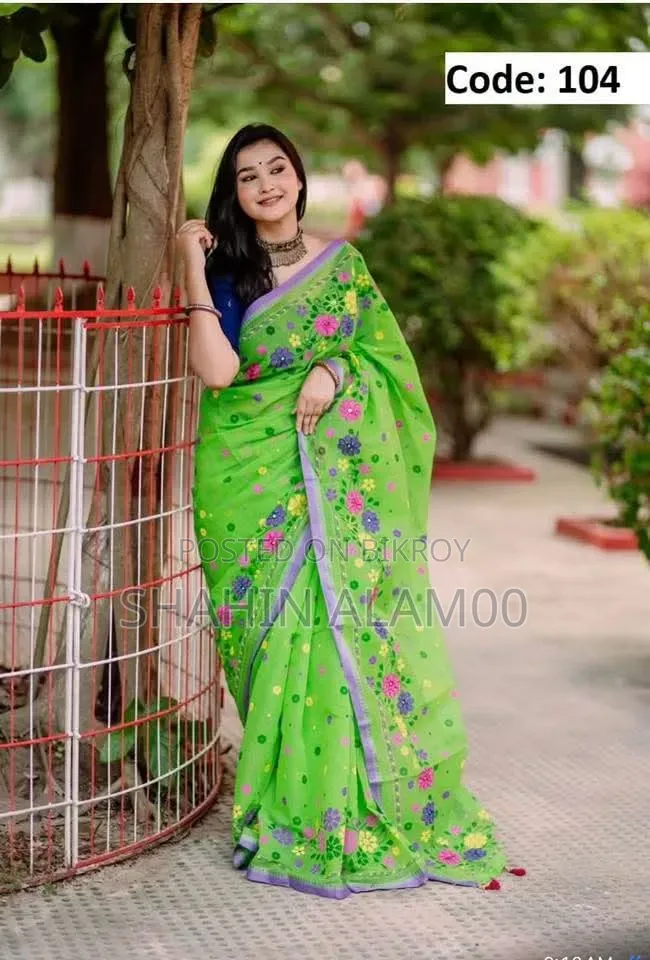 Semi Moslin Sharee With Blouse Piece
