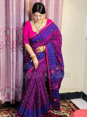 Semi Moslin Sharee With Blouse Piece